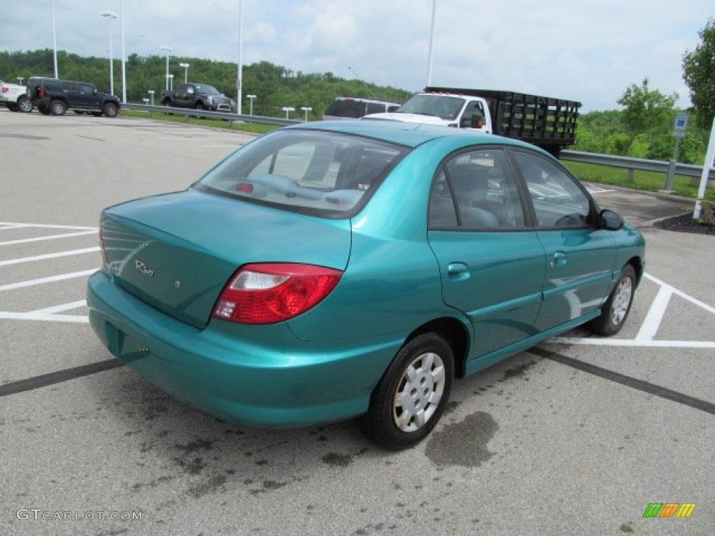 2001 Rio Sedan - Emerald Green / Gray photo #8
