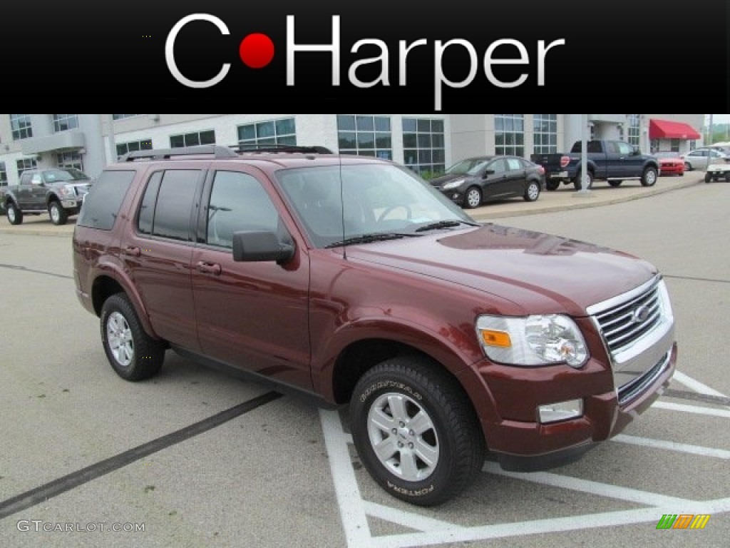 2010 Explorer XLT 4x4 - Dark Copper Metallic / Black photo #1