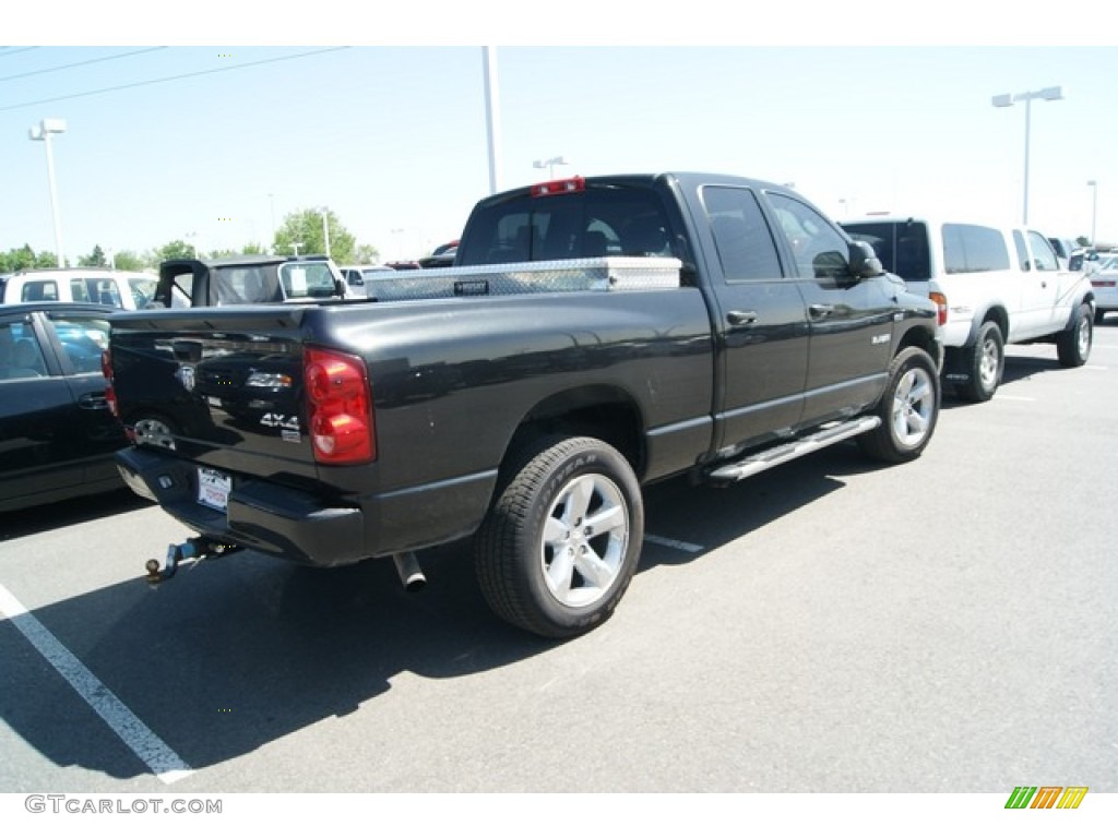 2008 Ram 1500 Sport Quad Cab 4x4 - Brilliant Black Crystal Pearl / Medium Slate Gray photo #2