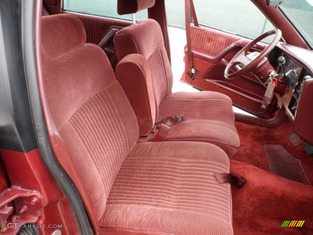 Red Interior 1992 Buick Century Special Sedan Photo #65215039