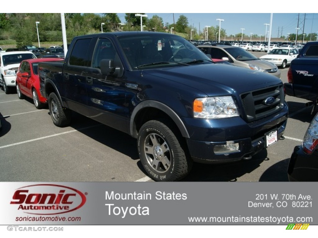 2004 F150 FX4 SuperCrew 4x4 - True Blue Metallic / Black photo #1