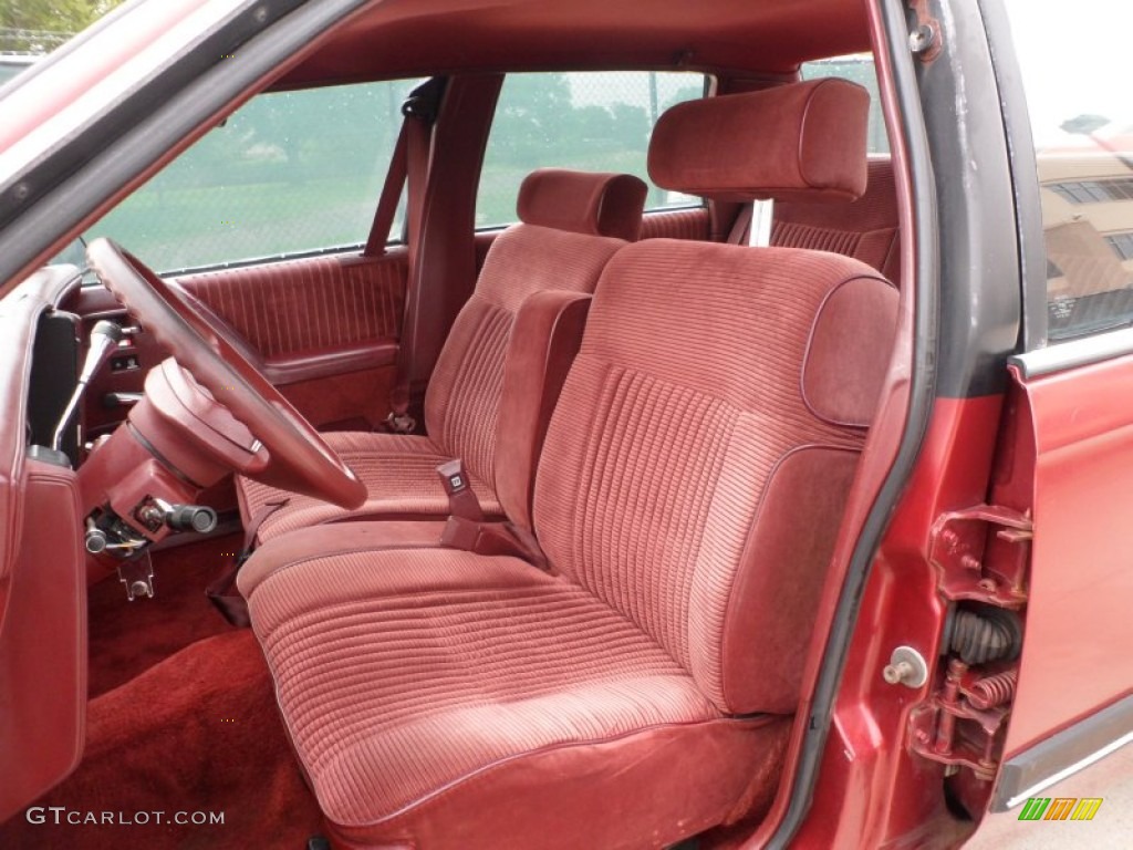 Red Interior 1992 Buick Century Special Sedan Photo #65215102