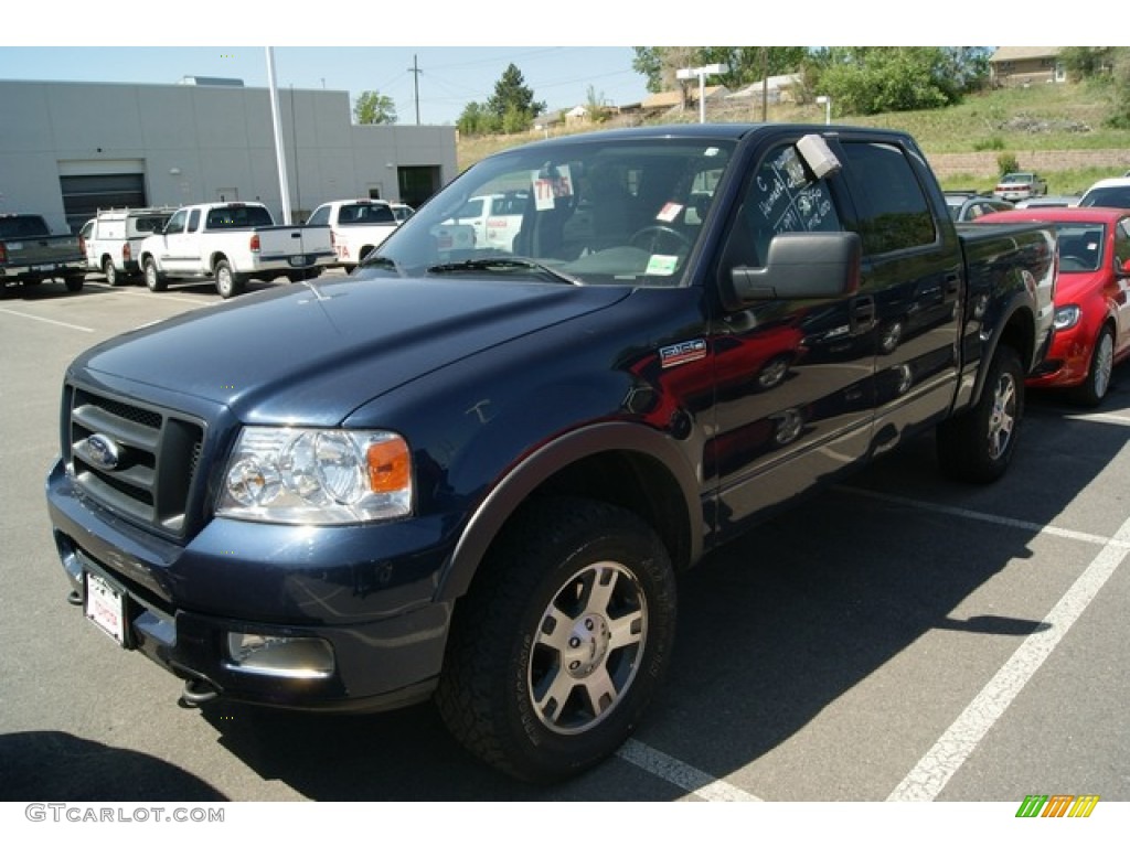 2004 F150 FX4 SuperCrew 4x4 - True Blue Metallic / Black photo #4