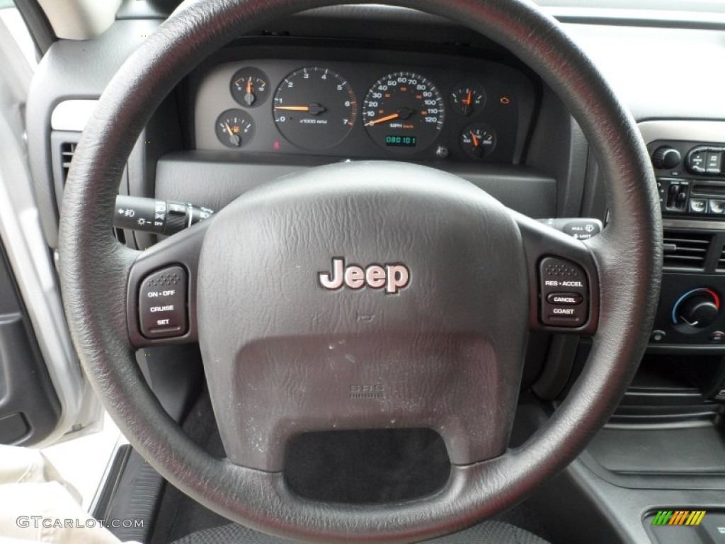 2003 Jeep Grand Cherokee Laredo Dark Slate Gray Steering Wheel Photo #65217807