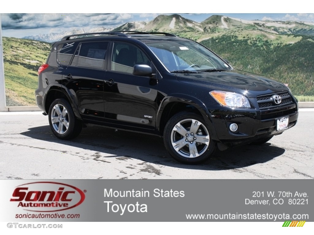 2012 RAV4 Sport 4WD - Black / Ash photo #1