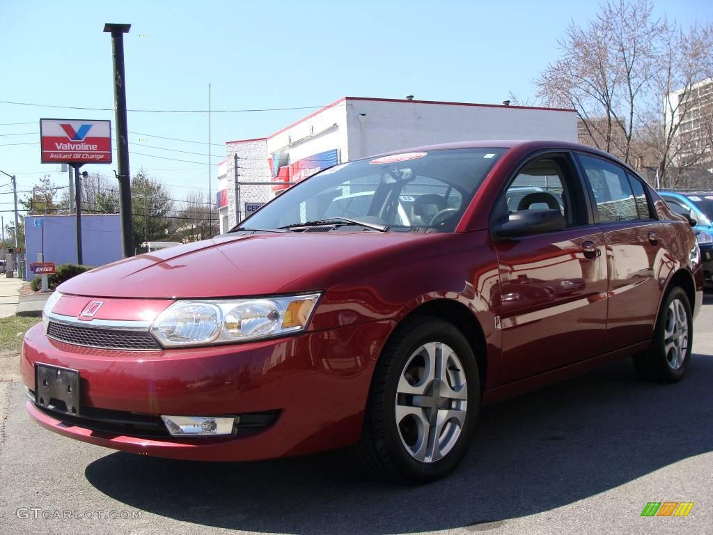 2004 ION 3 Sedan - Berry Red / Grey photo #1