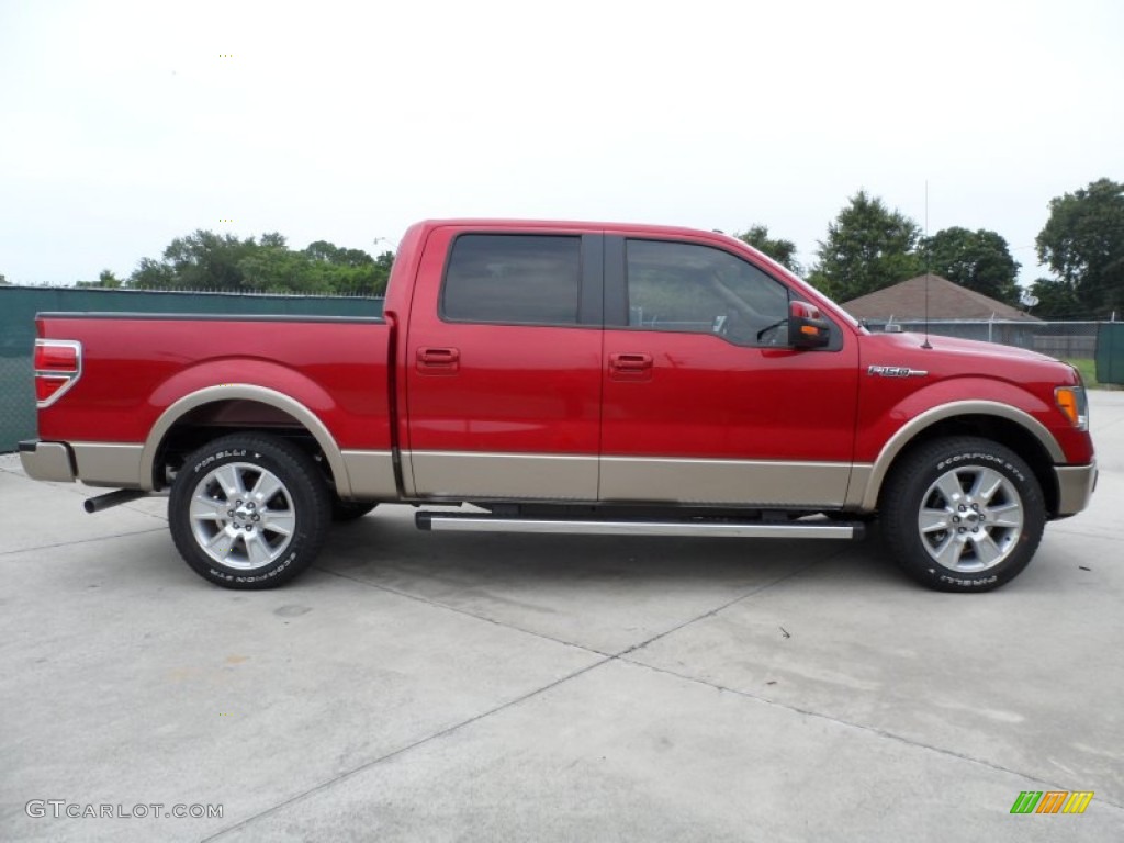 Red Candy Metallic 2012 Ford F150 Lariat SuperCrew Exterior Photo #65220388
