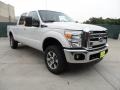 2012 White Platinum Metallic Tri-Coat Ford F250 Super Duty Lariat Crew Cab 4x4  photo #1