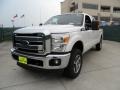 2012 White Platinum Metallic Tri-Coat Ford F250 Super Duty Lariat Crew Cab 4x4  photo #7