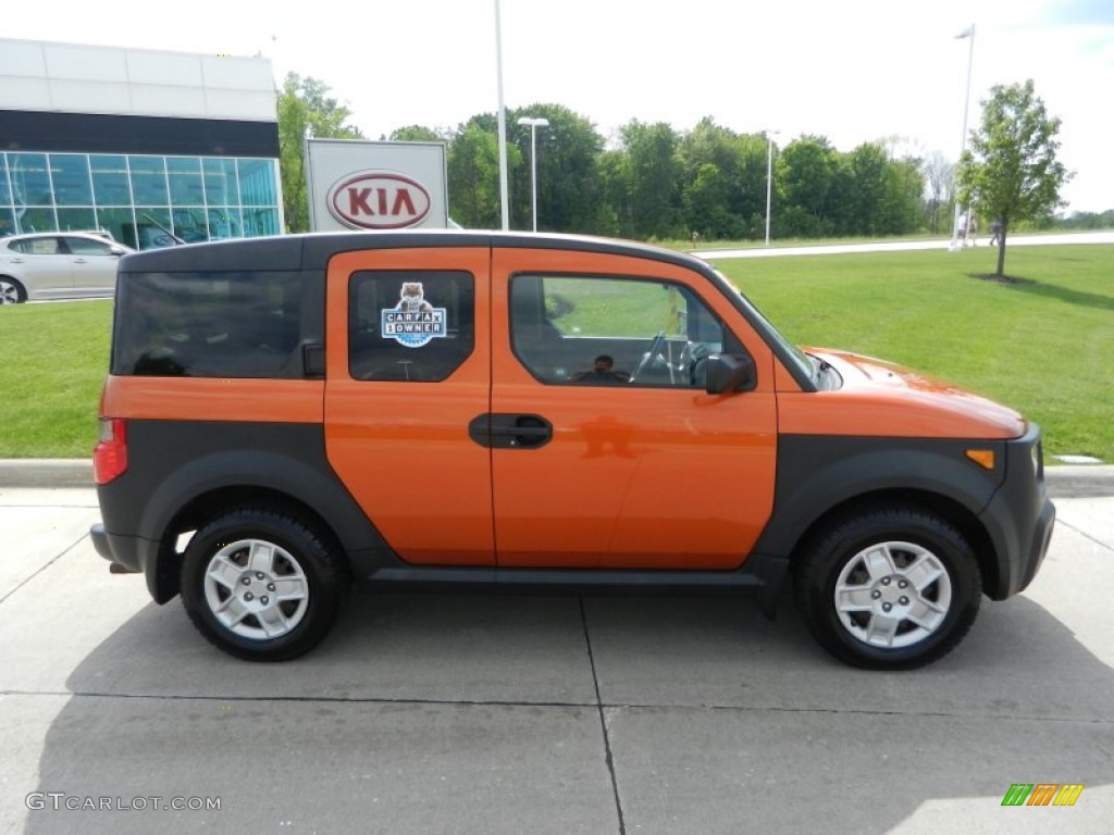 2008 Element LX AWD - Tangerine Orange Metallic / Gray/Black photo #2