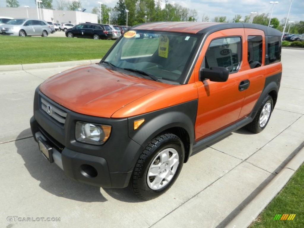 Tangerine Orange Metallic 2008 Honda Element LX AWD Exterior Photo #65223064