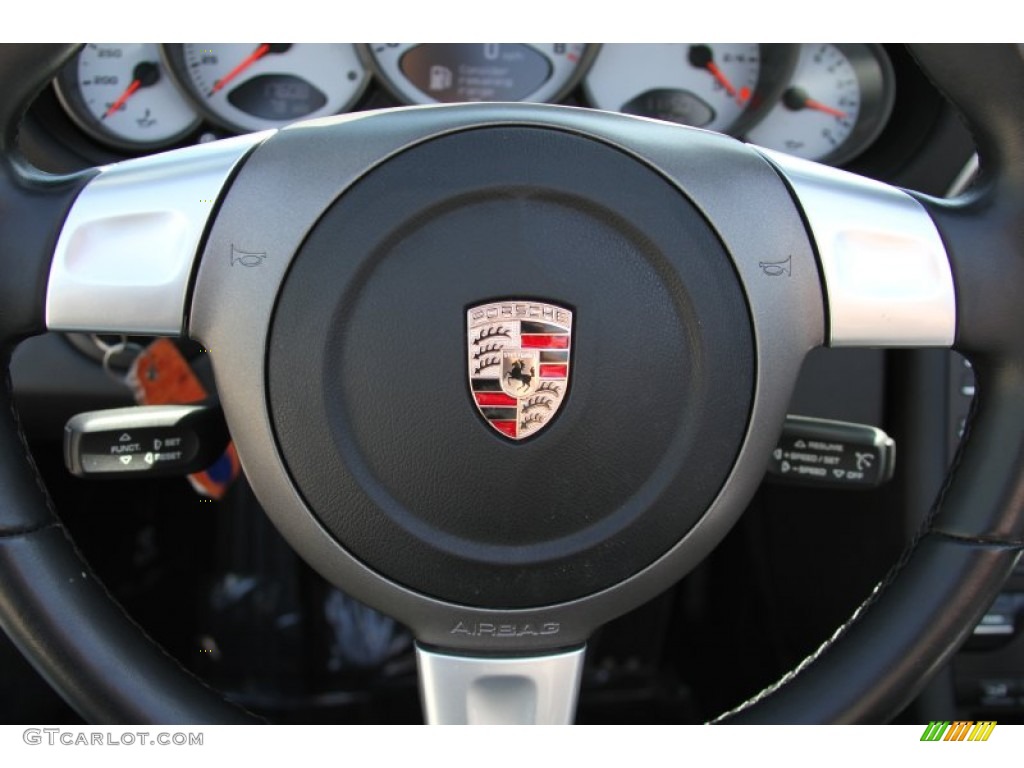 2009 Porsche 911 Carrera S Cabriolet Black Steering Wheel Photo #65223268
