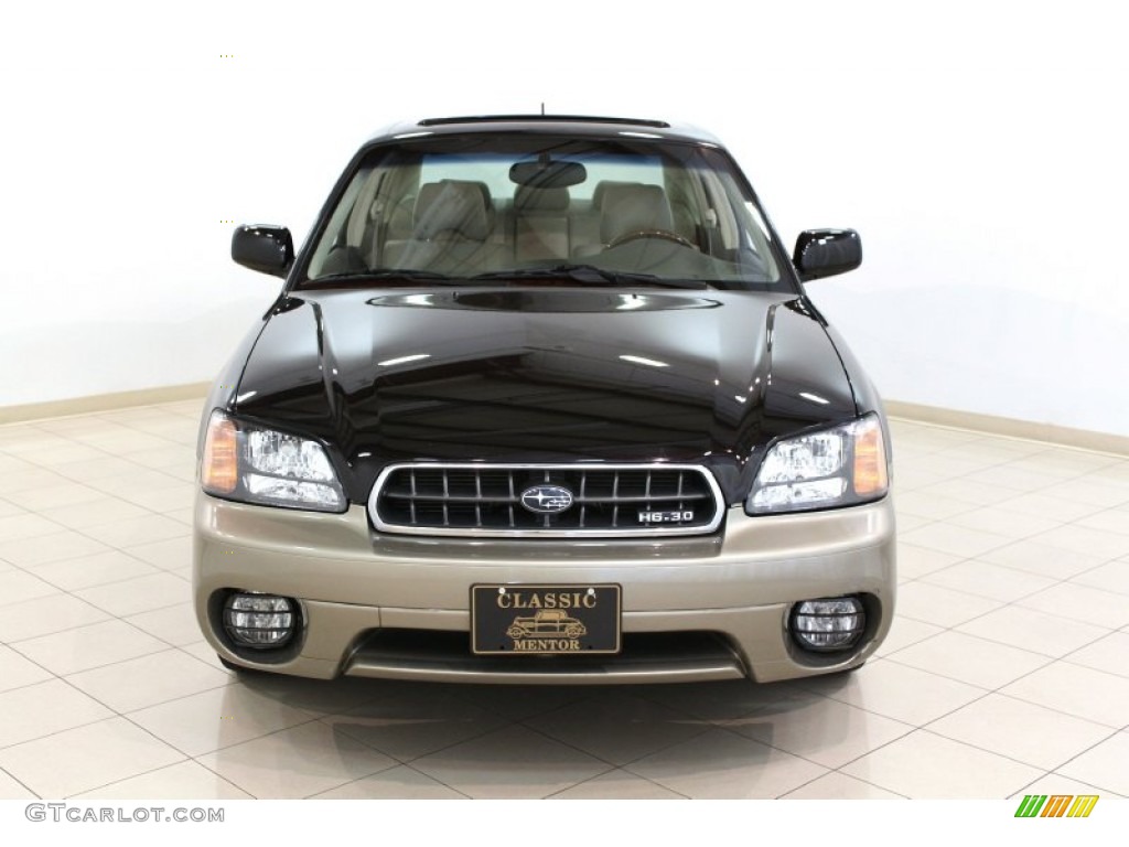 2004 Outback H6 3.0 Sedan - Black Granite Pearl / Beige photo #2