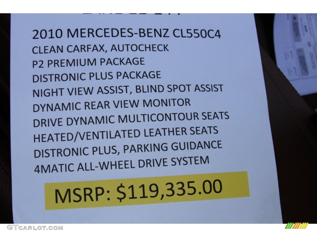 2010 CL 550 4Matic - Black / Cognac/Black photo #41