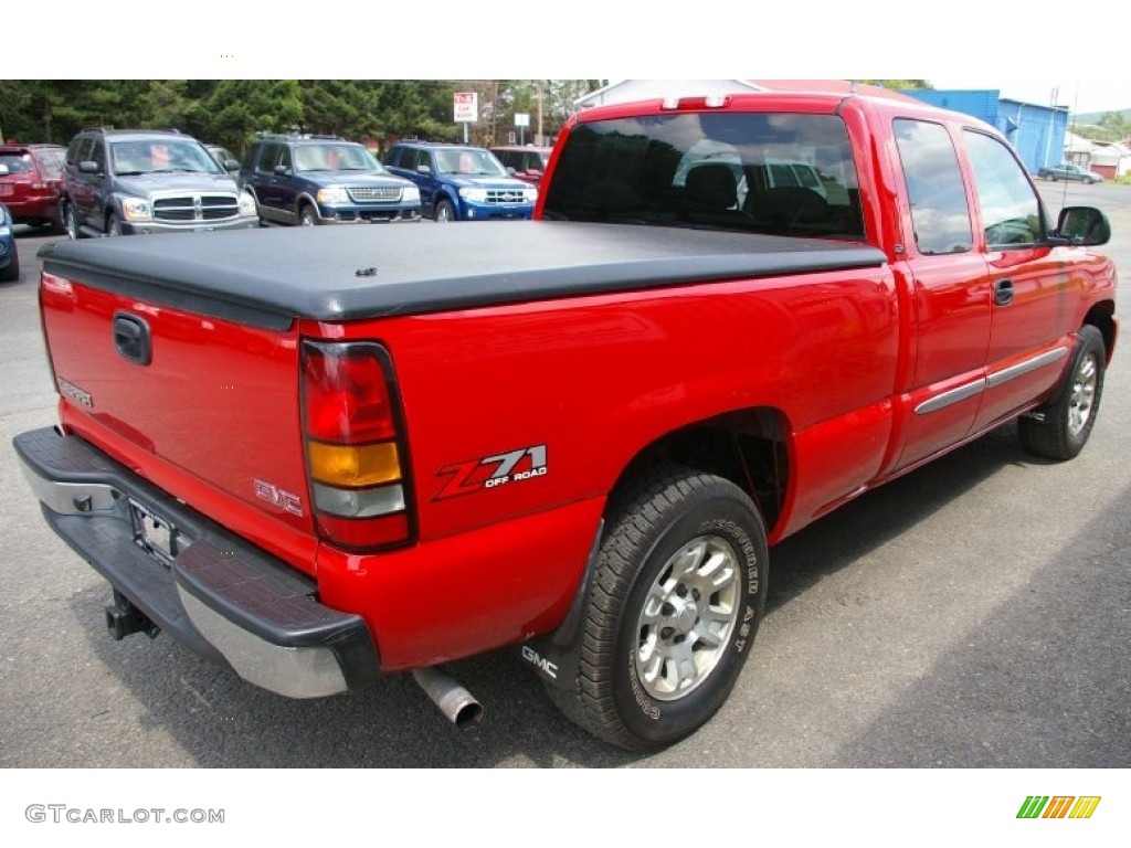 2005 Sierra 1500 SLT Extended Cab 4x4 - Fire Red / Neutral photo #10