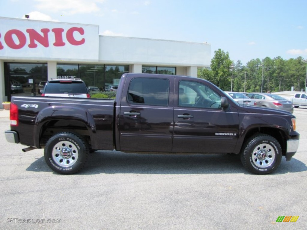 2008 Sierra 1500 SL Crew Cab 4x4 - Dark Crimson Metallic / Dark Titanium photo #8