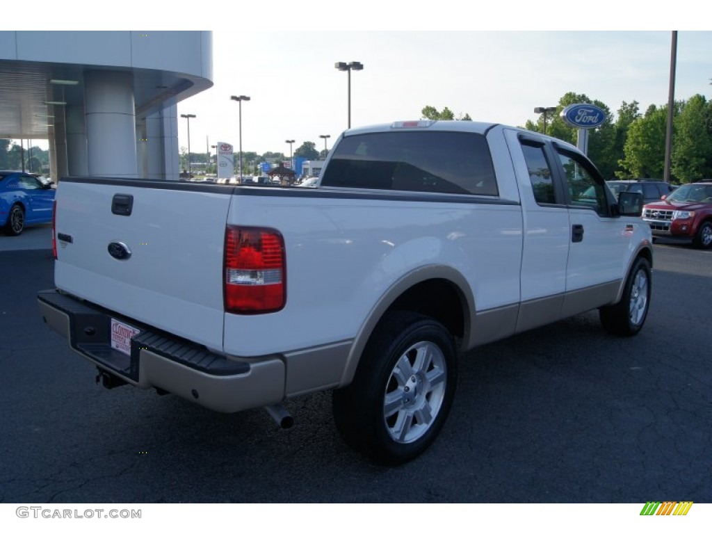 2007 F150 Lariat SuperCab - Oxford White / Tan photo #3