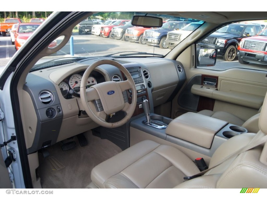 2007 F150 Lariat SuperCab - Oxford White / Tan photo #21
