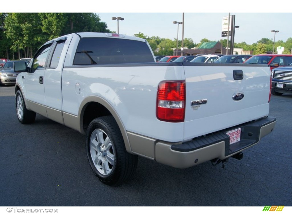2007 F150 Lariat SuperCab - Oxford White / Tan photo #36