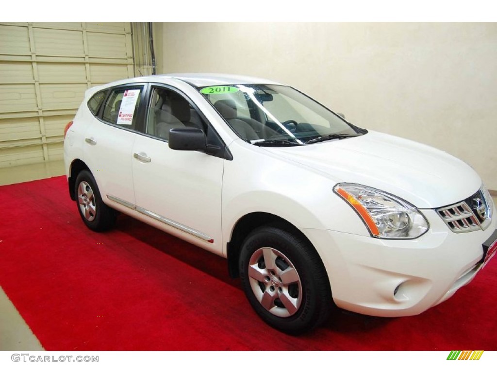 2011 Rogue S - Pearl White / Gray photo #1