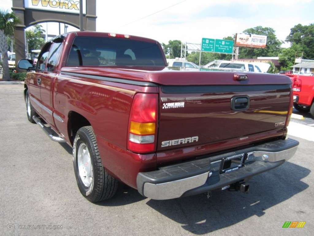 2002 Sierra 1500 SLT Extended Cab - Dark Toreador Red Metallic / Neutral photo #9