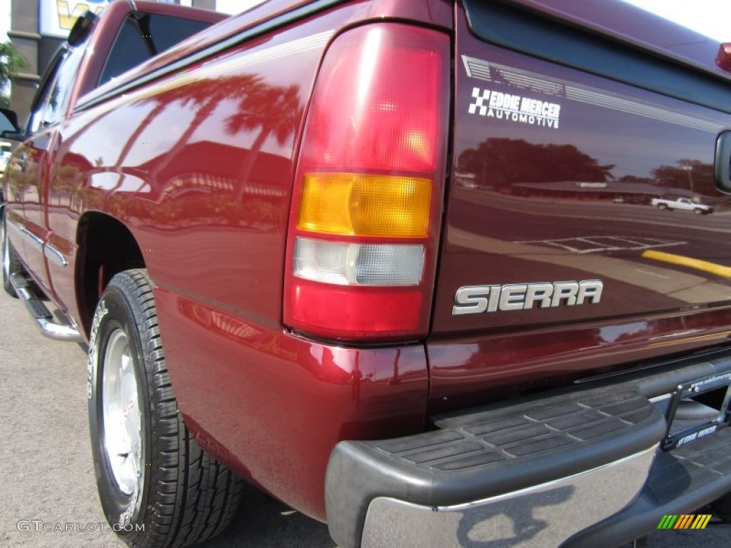 2002 Sierra 1500 SLT Extended Cab - Dark Toreador Red Metallic / Neutral photo #25