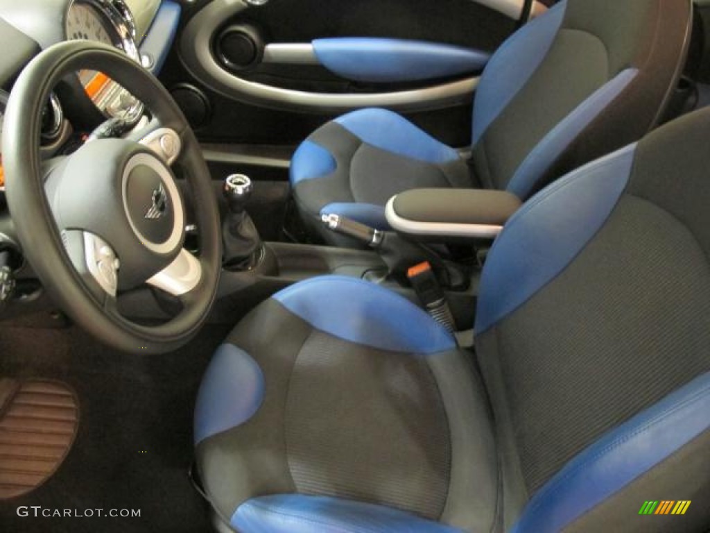 Blue/Carbon Black Interior 2008 Mini Cooper S Clubman Photo #65231264