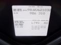  1998 Boxster  Black Color Code A1