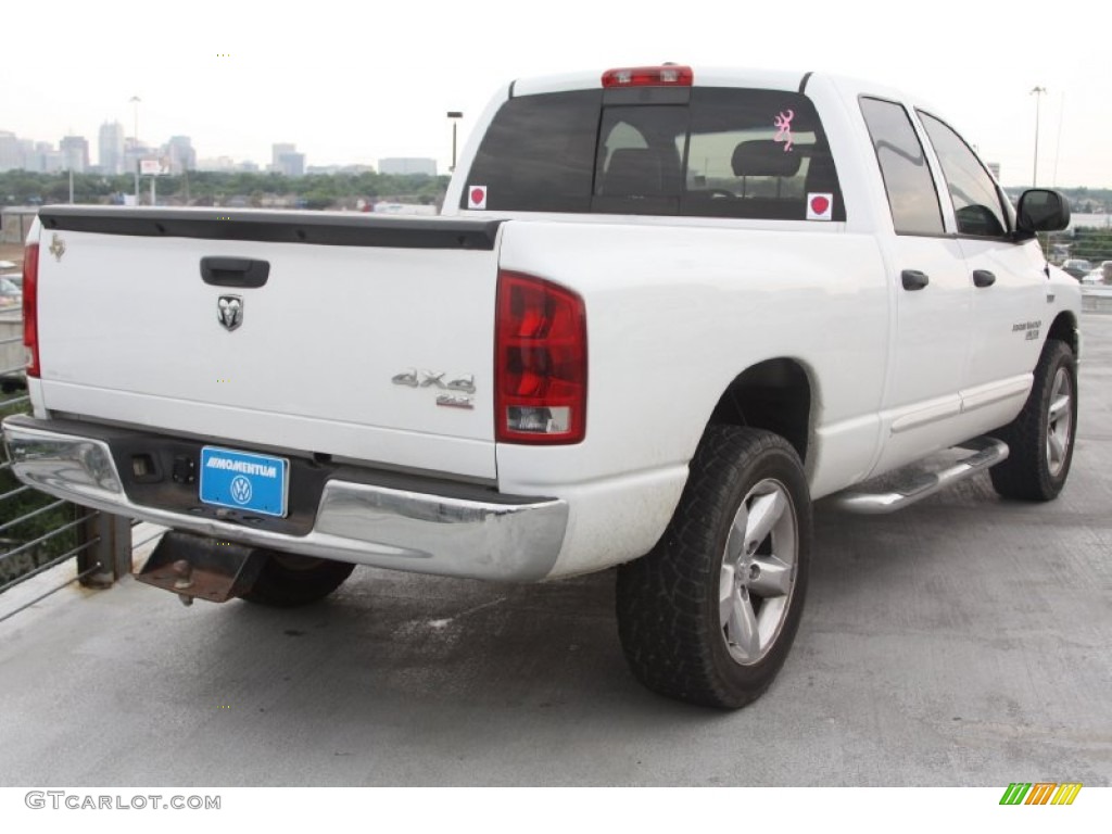 2006 Ram 1500 SLT Quad Cab 4x4 - Bright White / Medium Slate Gray photo #9