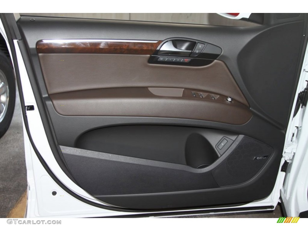 2012 Audi Q7 3.0 TDI quattro Espresso Brown Door Panel Photo #65236325