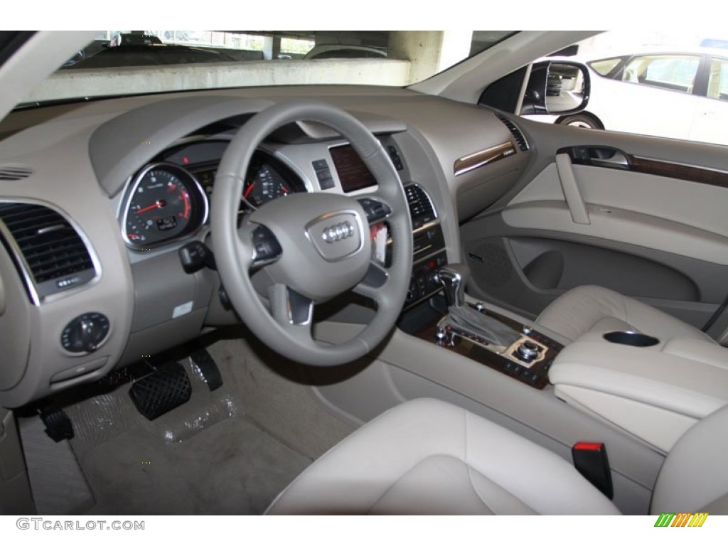 Cardamom Beige Interior 2012 Audi Q7 3.0 TDI quattro Photo #65236646