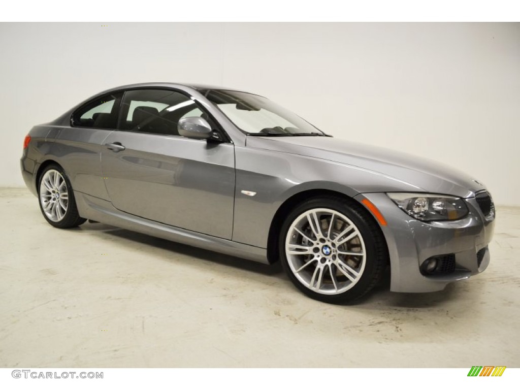 2011 3 Series 335i Coupe - Space Gray Metallic / Black photo #2