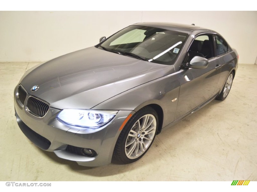 2011 3 Series 335i Coupe - Space Gray Metallic / Black photo #7