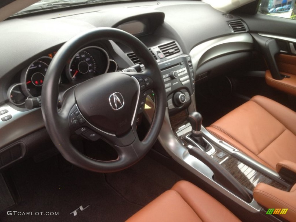 2009 TL 3.7 SH-AWD - Polished Metal Metallic / Umber/Ebony photo #17