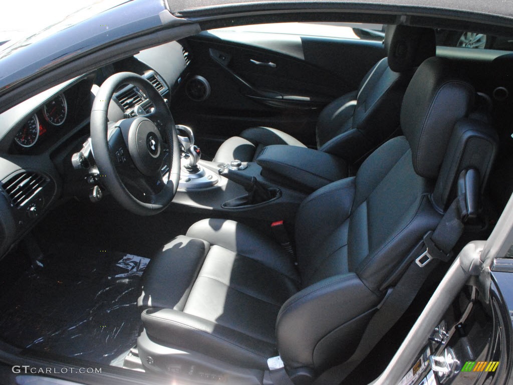 Black Merino Leather Interior 2009 BMW M6 Convertible Photo #65237862