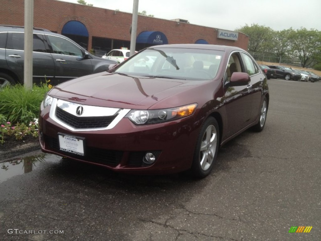 2010 TSX Sedan - Basque Red Pearl / Parchment photo #1