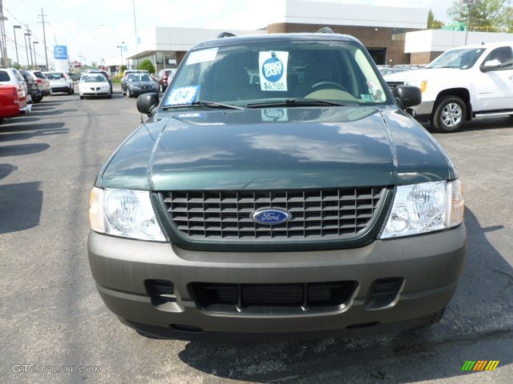 2004 Explorer XLS 4x4 - Aspen Green Metallic / Medium Parchment photo #2