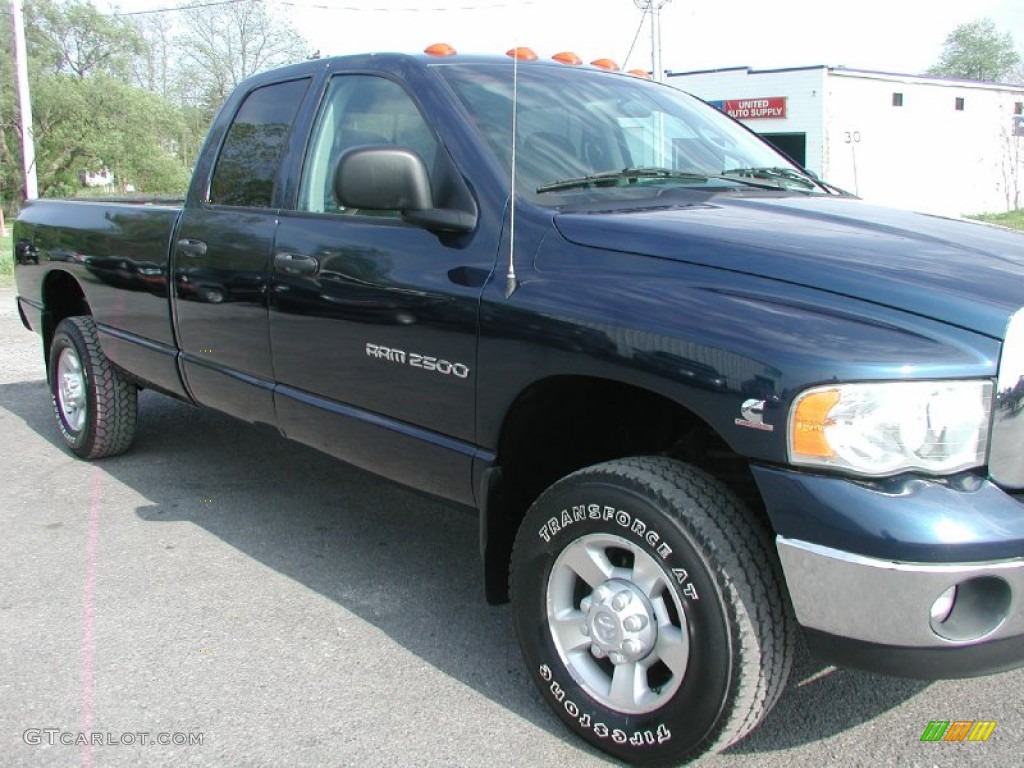 2003 Ram 2500 Laramie Quad Cab 4x4 - Patriot Blue Pearl / Dark Slate Gray photo #16