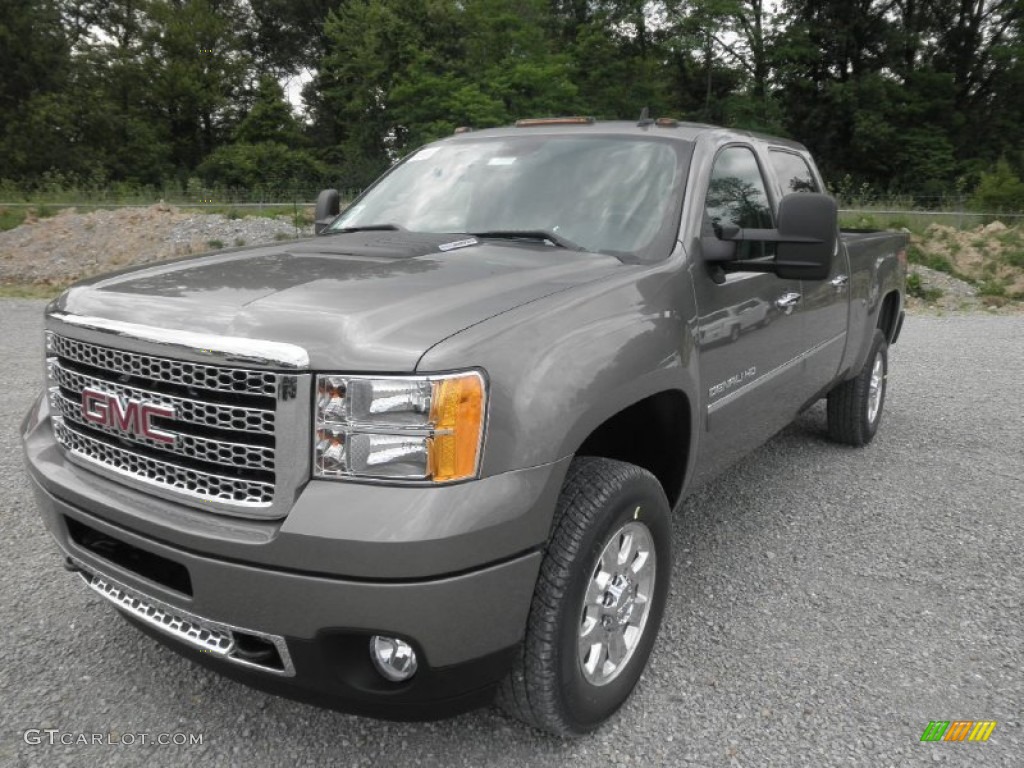 Steel Gray Metallic 2012 GMC Sierra 3500HD Denali Crew Cab 4x4 Exterior Photo #65241443