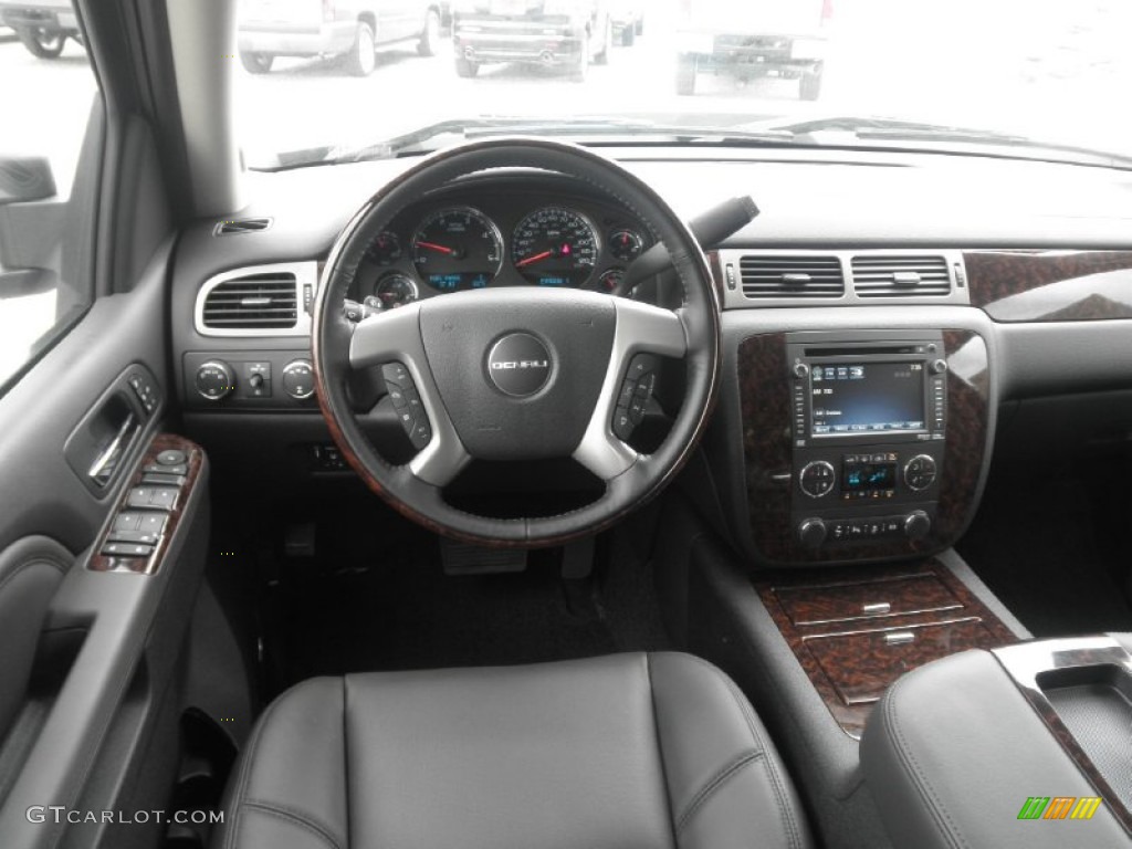 2012 GMC Sierra 3500HD Denali Crew Cab 4x4 Ebony Dashboard Photo #65241536