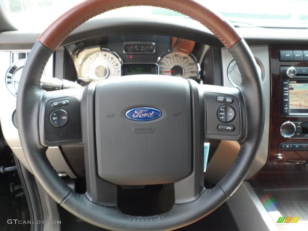 2012 Ford Expedition King Ranch Chaparral Steering Wheel Photo #65241629