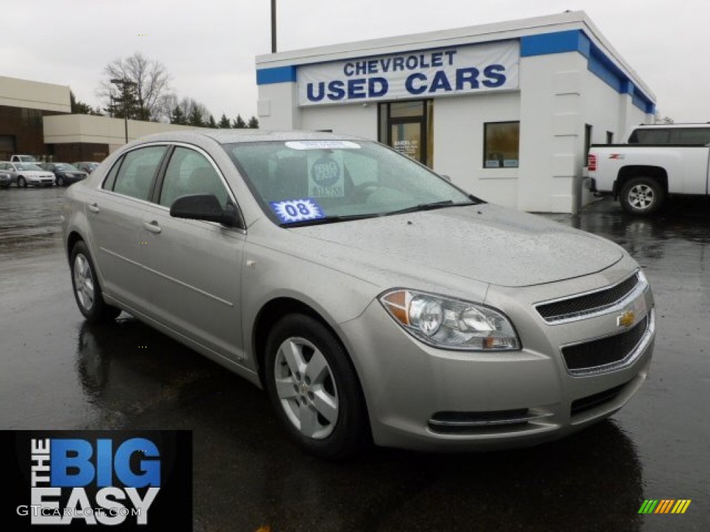 2008 Malibu LS Sedan - Silverstone Metallic / Titanium Gray photo #1