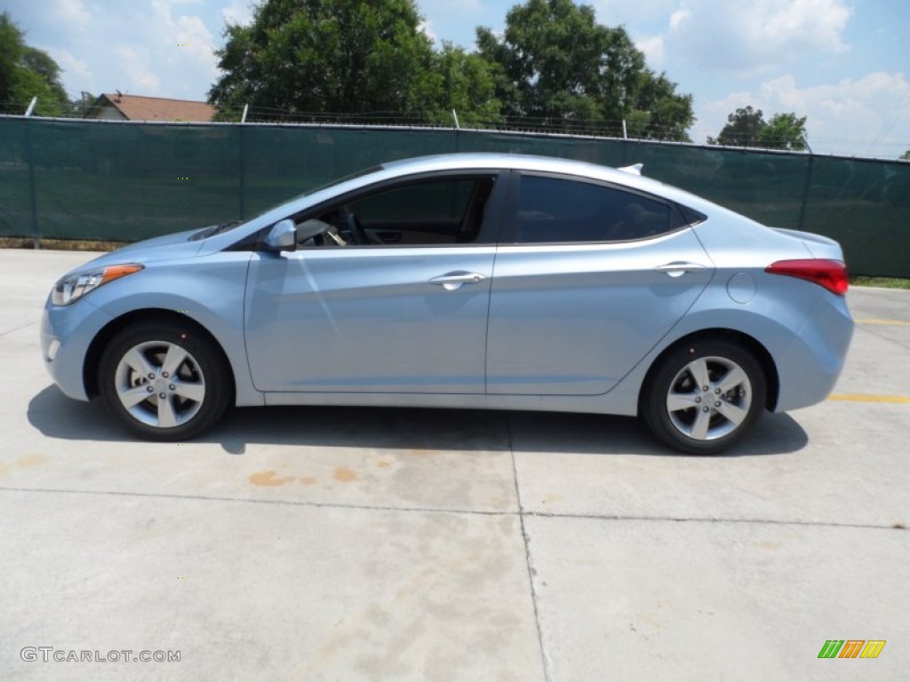 2013 Elantra GLS - Blue Sky Metallic / Beige photo #6