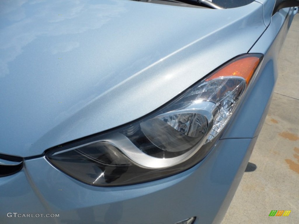 2013 Elantra GLS - Blue Sky Metallic / Beige photo #9