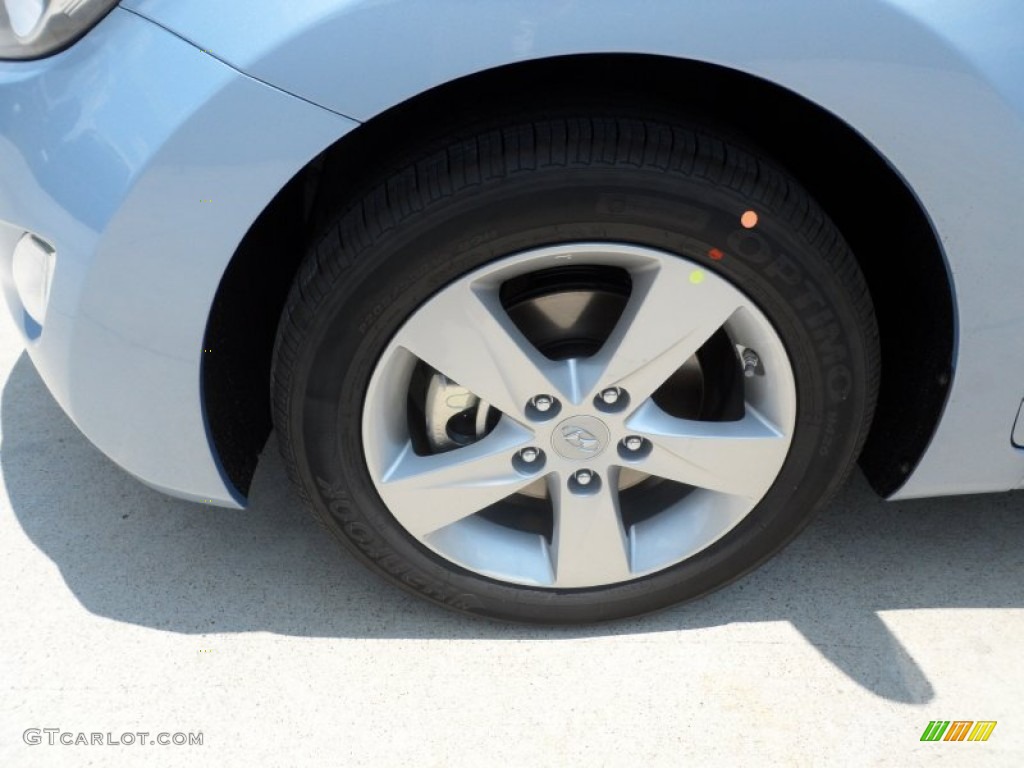 2013 Elantra GLS - Blue Sky Metallic / Beige photo #11