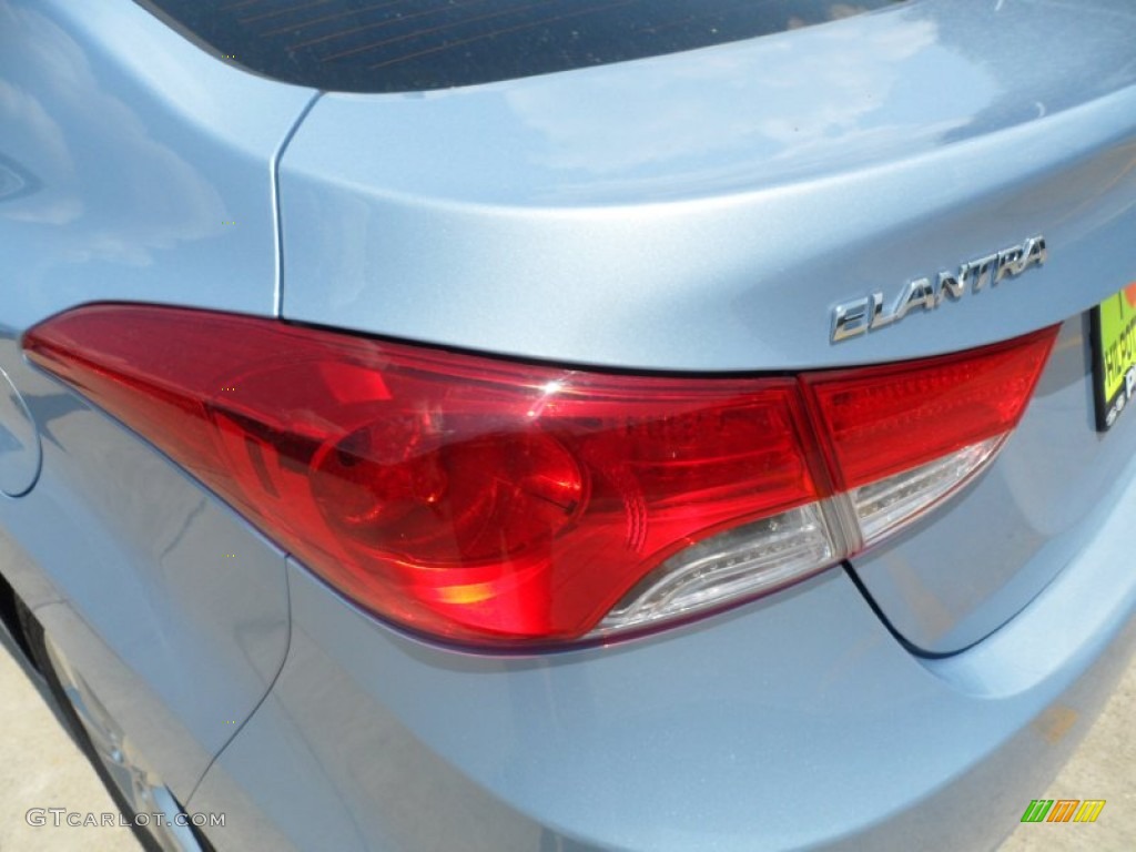 2013 Elantra GLS - Blue Sky Metallic / Beige photo #13