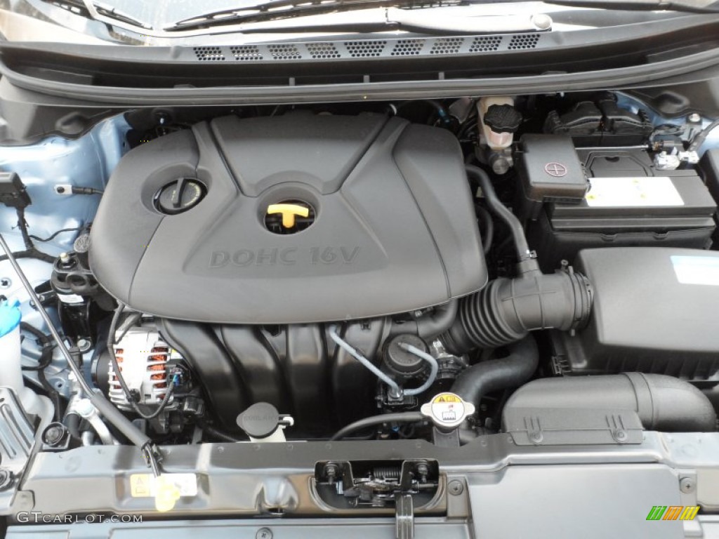 2013 Elantra GLS - Blue Sky Metallic / Beige photo #16