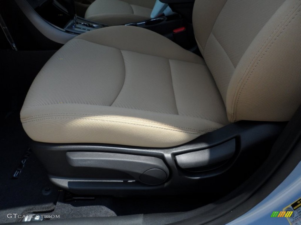 2013 Elantra GLS - Blue Sky Metallic / Beige photo #26