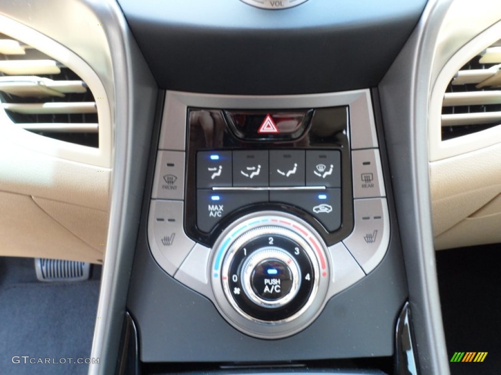 2013 Elantra GLS - Blue Sky Metallic / Beige photo #29