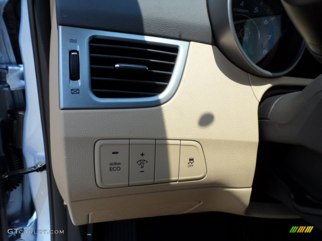 2013 Elantra GLS - Blue Sky Metallic / Beige photo #33
